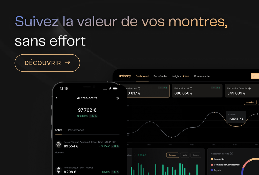 Suivez la valeur de vos montres avec Finary