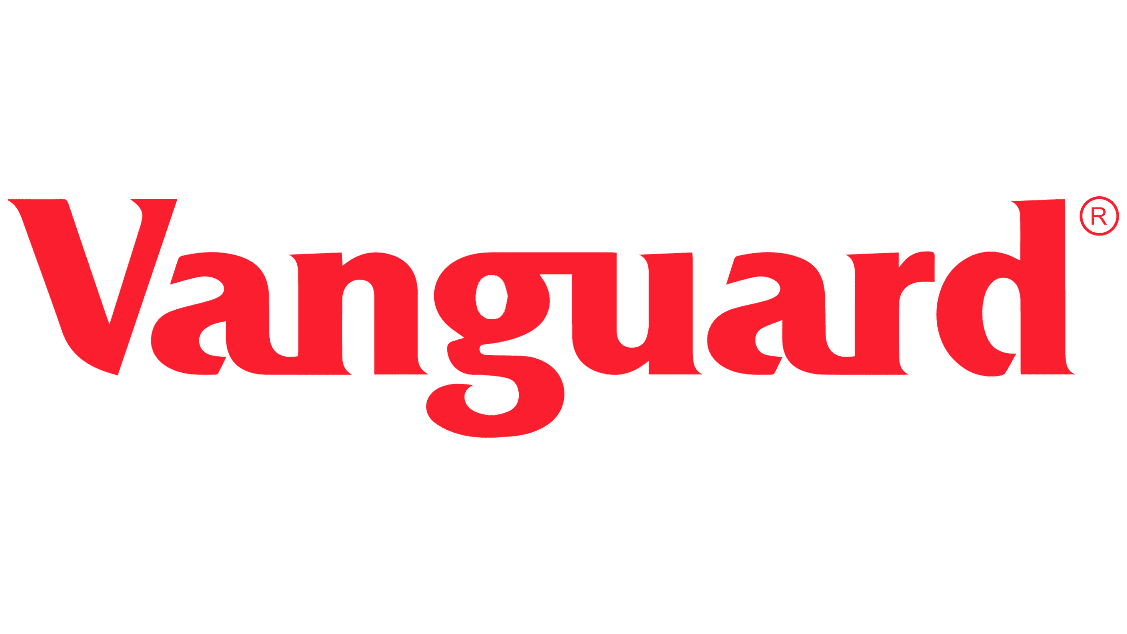 Logo Vanguard rouge sur noir